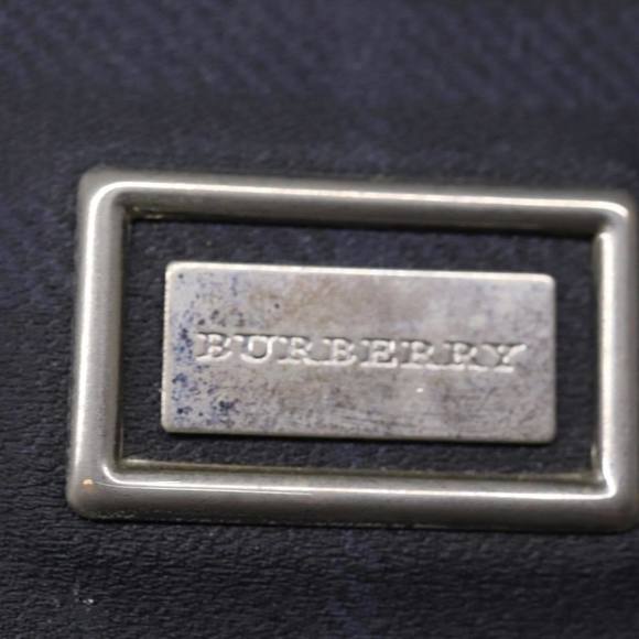 BURBERRY Nova Check Hand Bag Coated Canvas Black Auth bs14826 - Picture 10 of 16